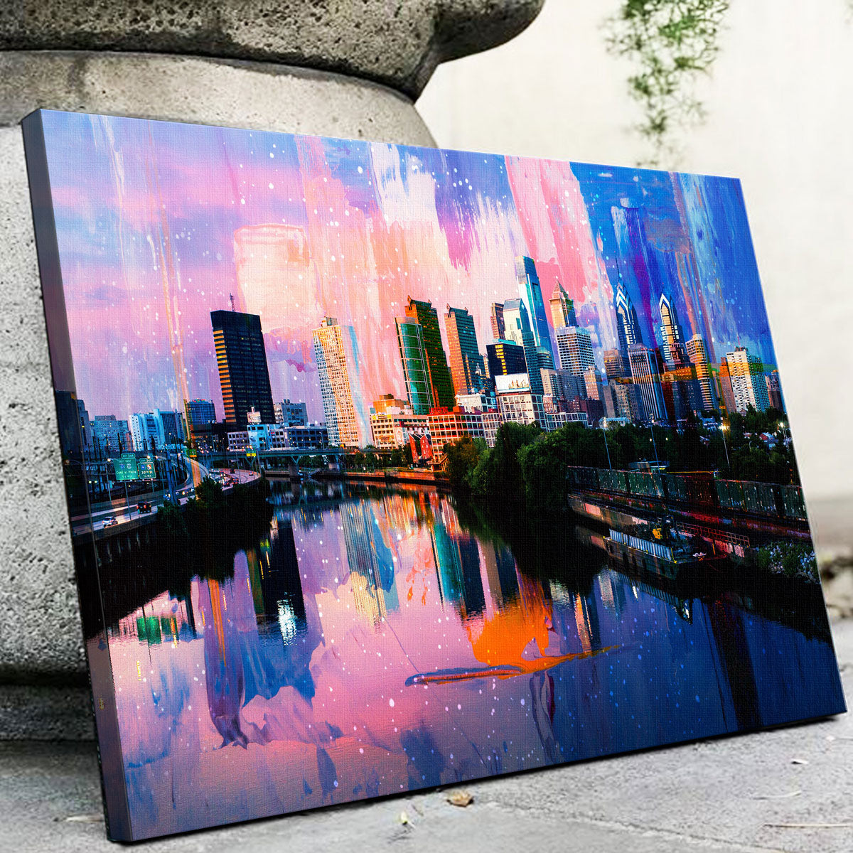 Abstract Philadelphia Skyline Wall Art