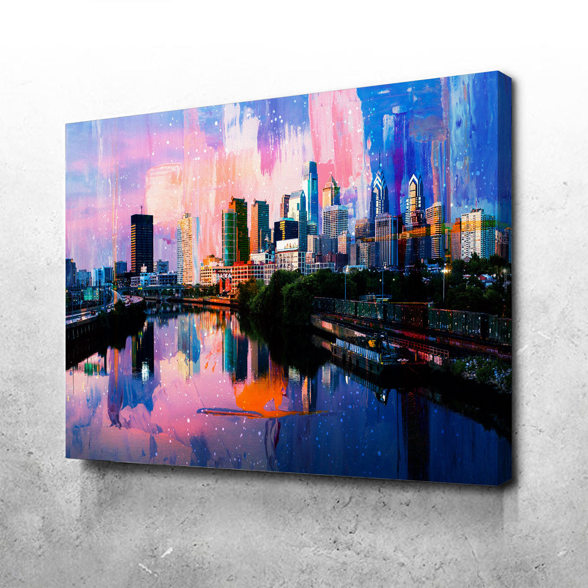 Abstract Philadelphia Skyline Wall Art