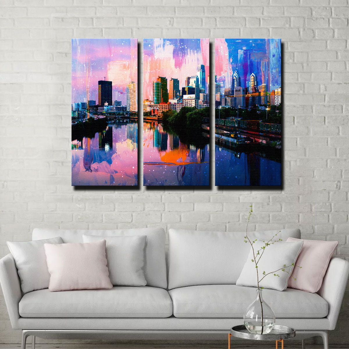 Abstract Philadelphia Skyline Wall Art
