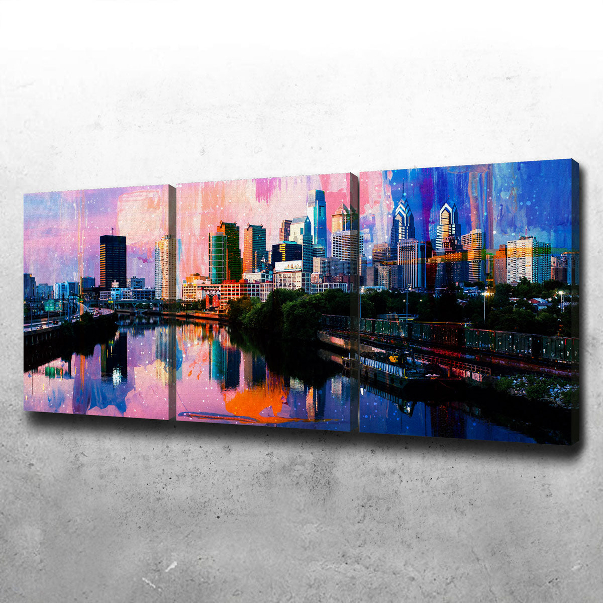 Abstract Philadelphia Skyline Wall Art