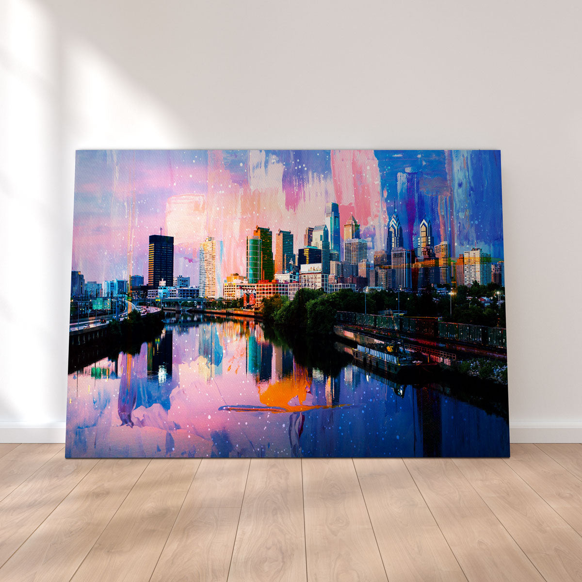 Abstract Philadelphia Skyline Wall Art
