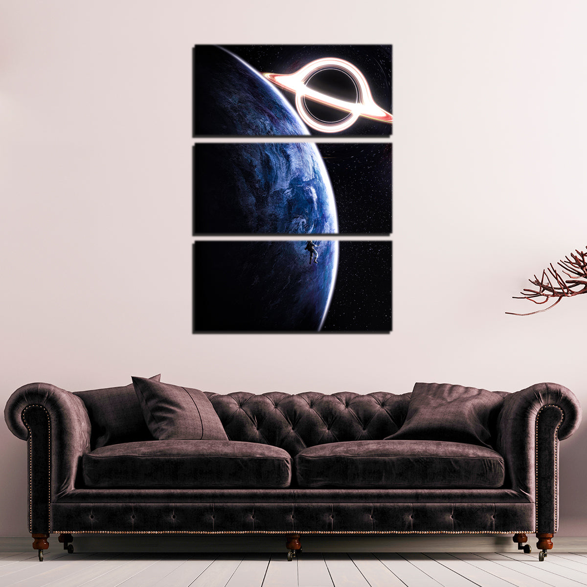 Planet and Black Hole Wall Art