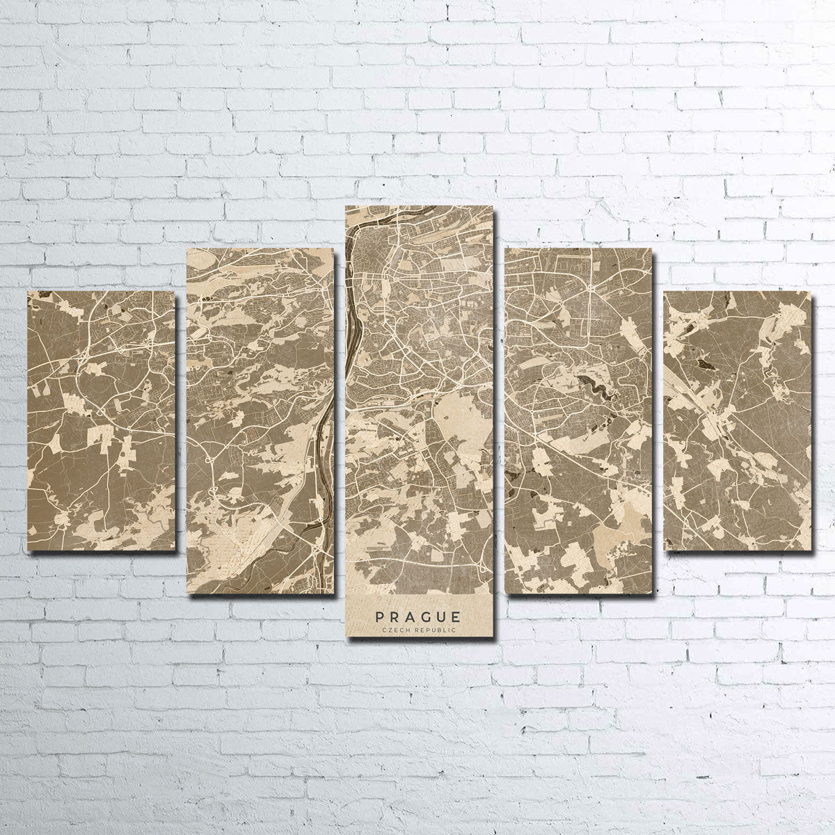 Prague Map Wall Art