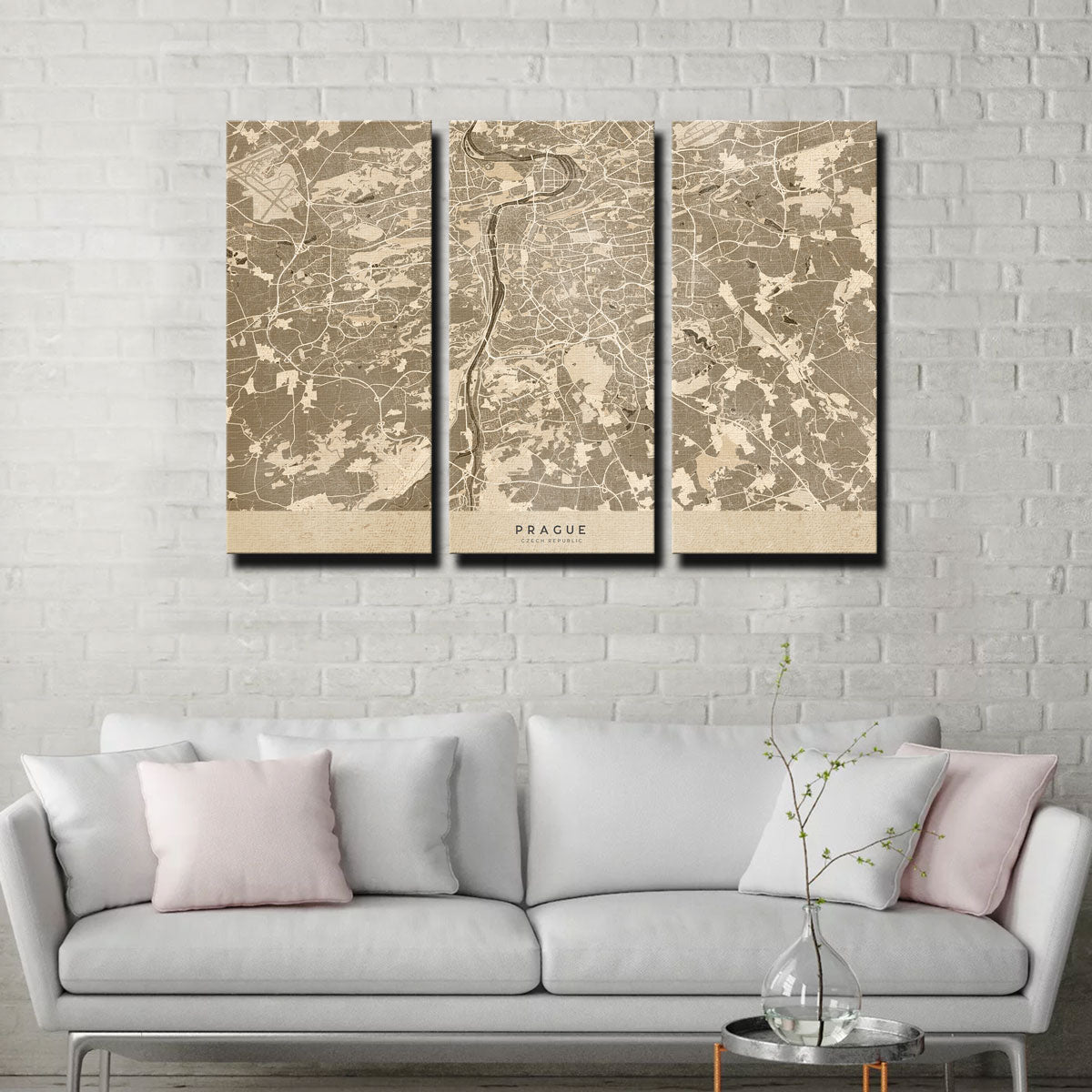 Prague Map Wall Art
