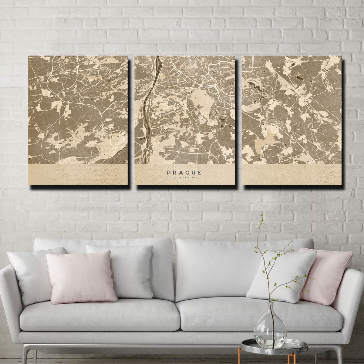 Prague Map Wall Art