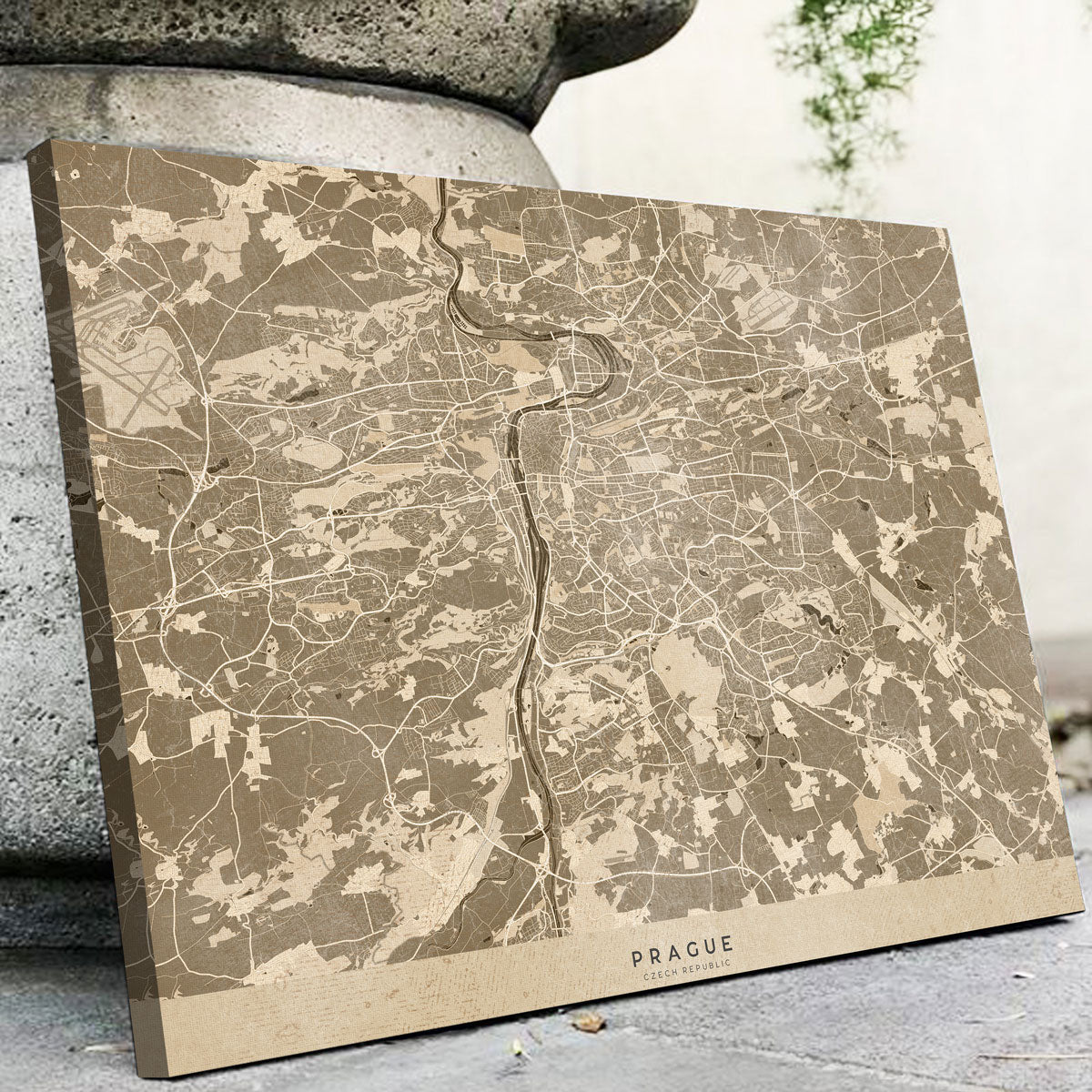 Prague Map Wall Art