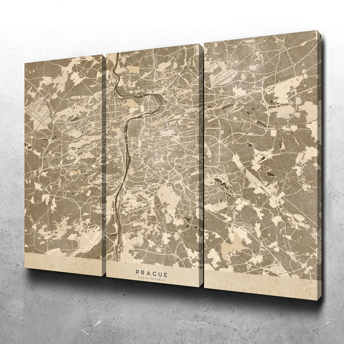 Prague Map Wall Art