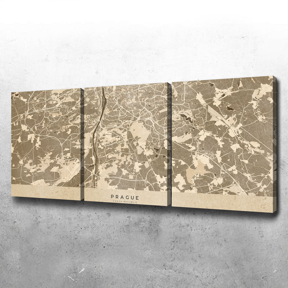 Prague Map Wall Art