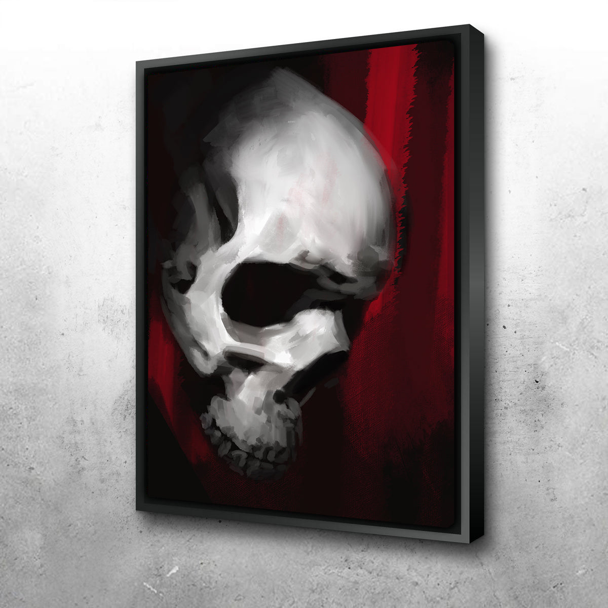 Profile of Red Skull Wall Art