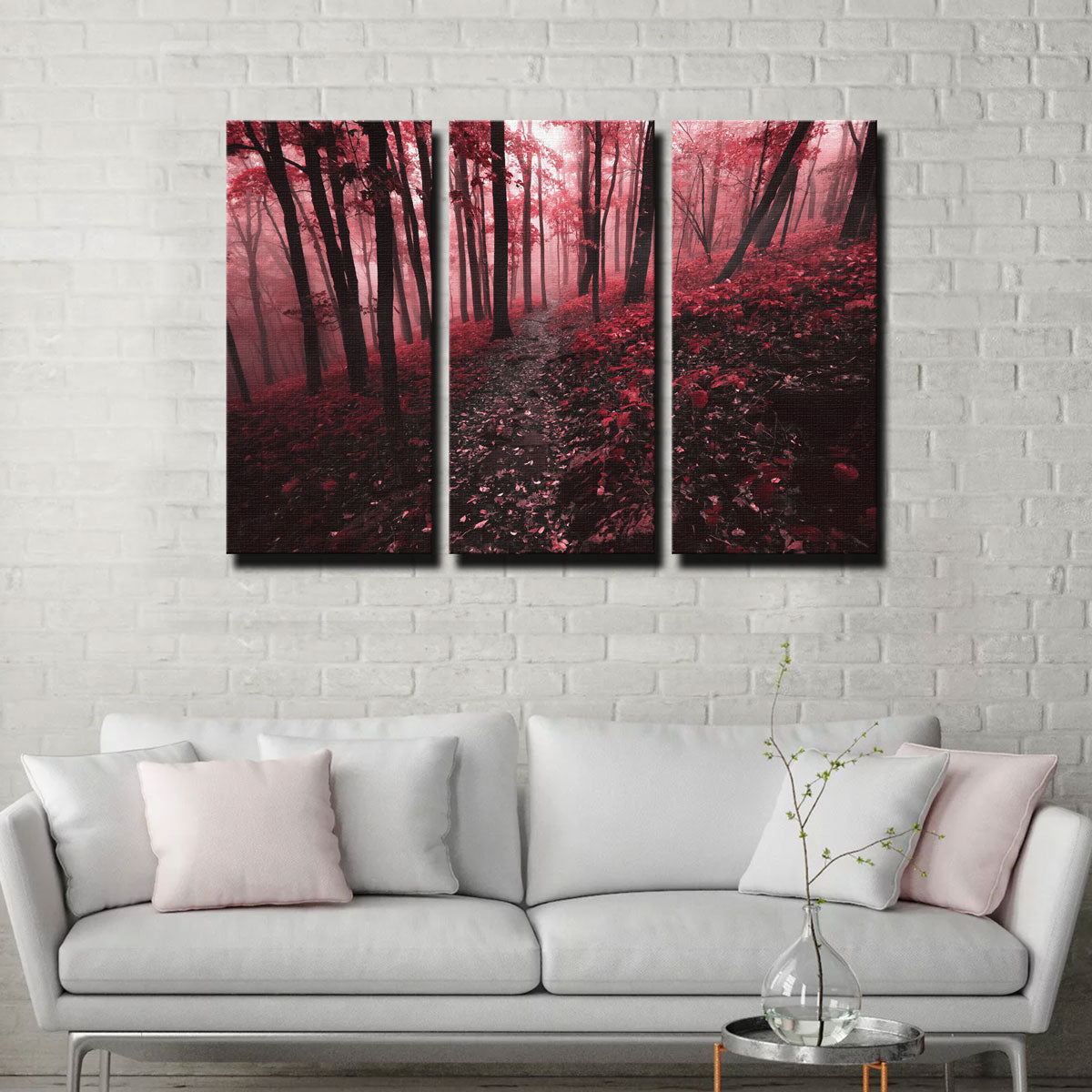 Red Forest Wall Art