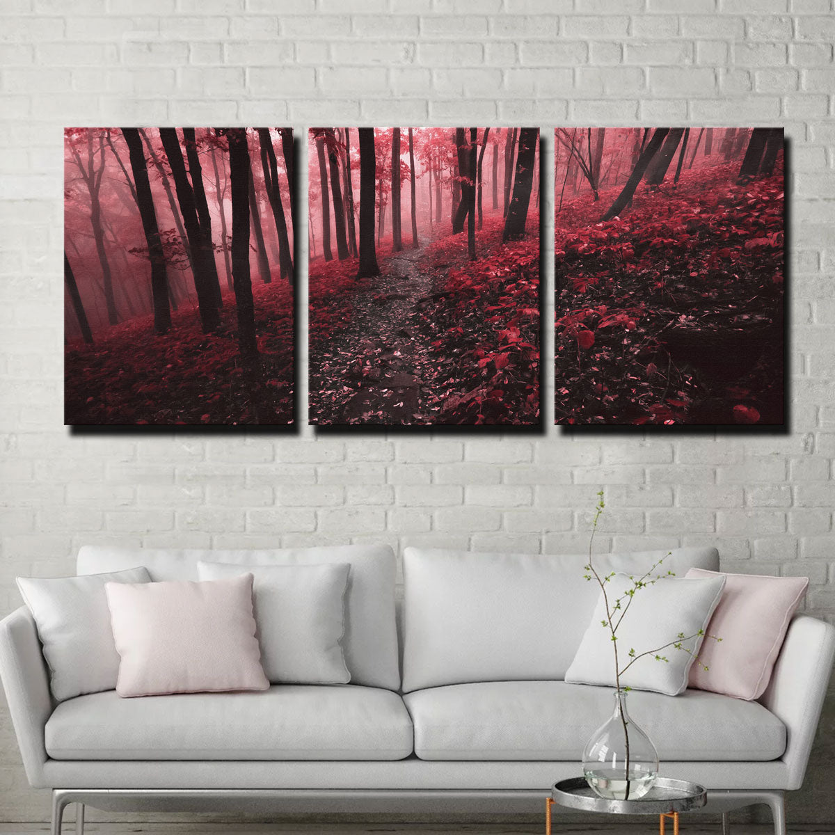 Red Forest Wall Art