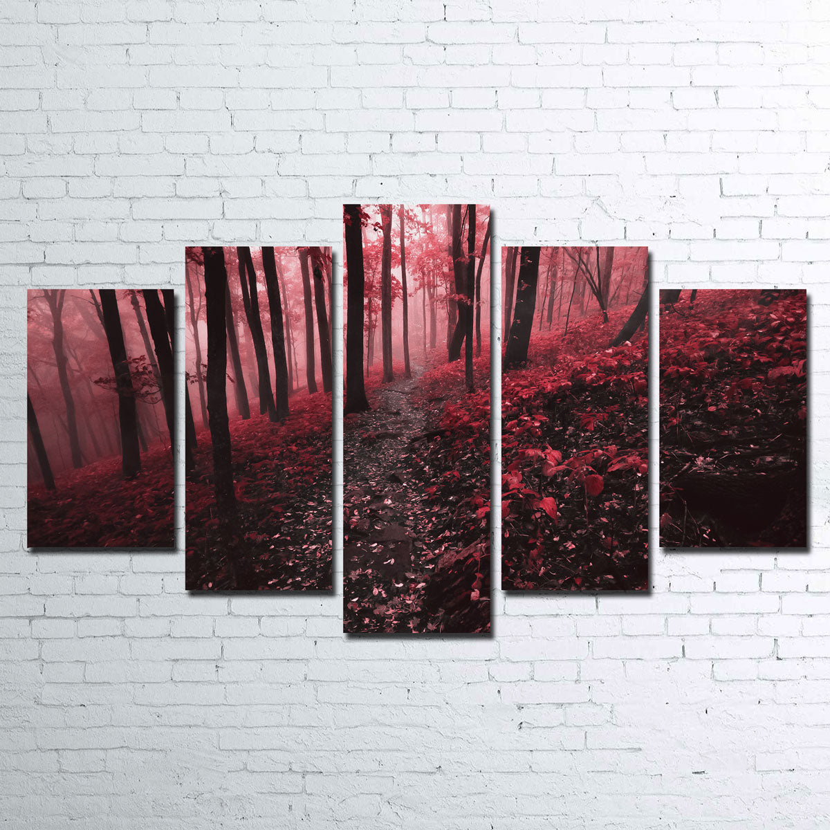 Red Forest Wall Art