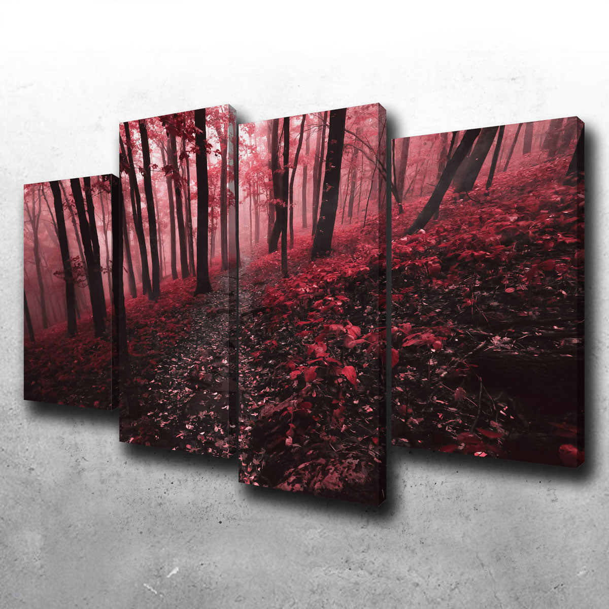 Red Forest Wall Art