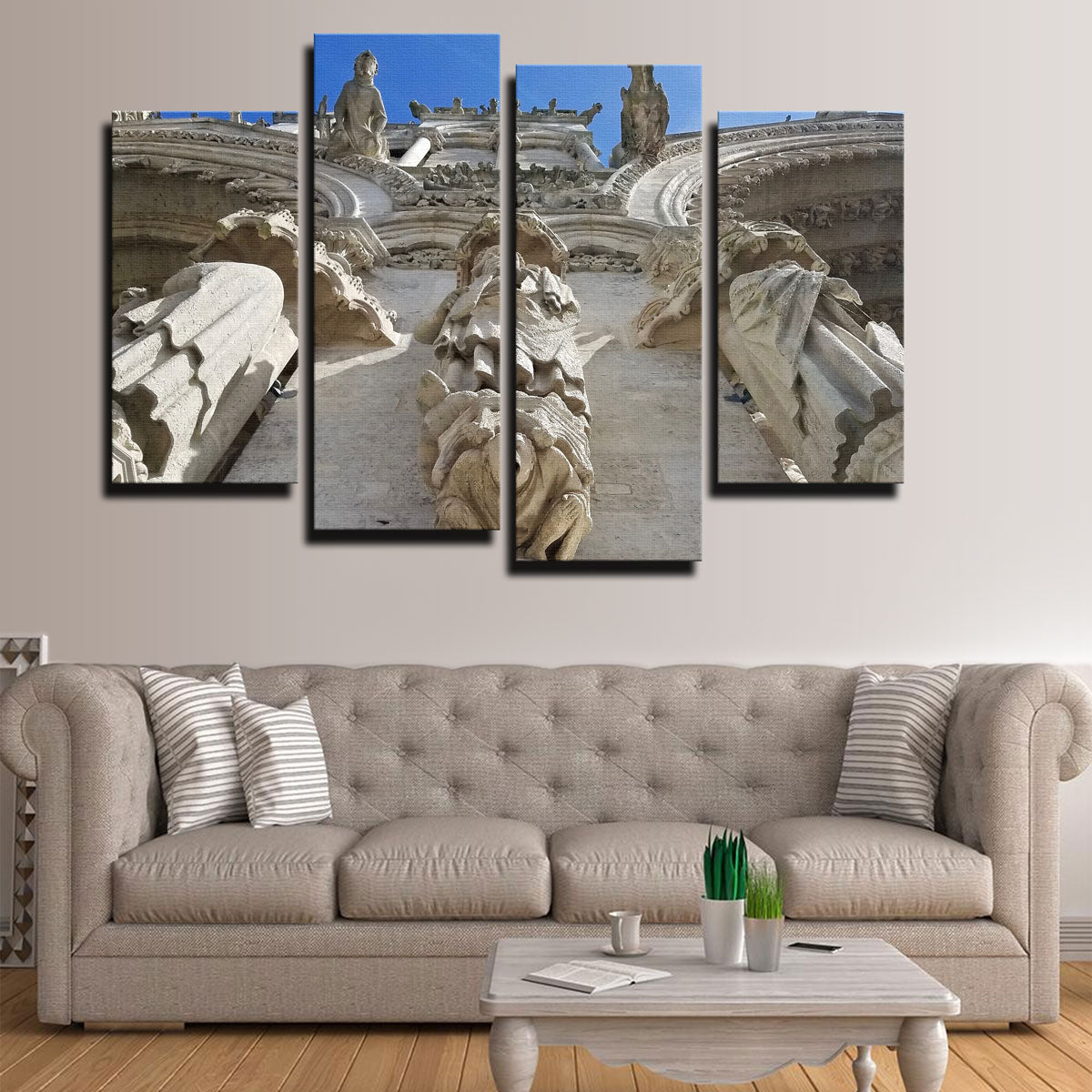 Reims Cathedral Gargoyles Wall Art