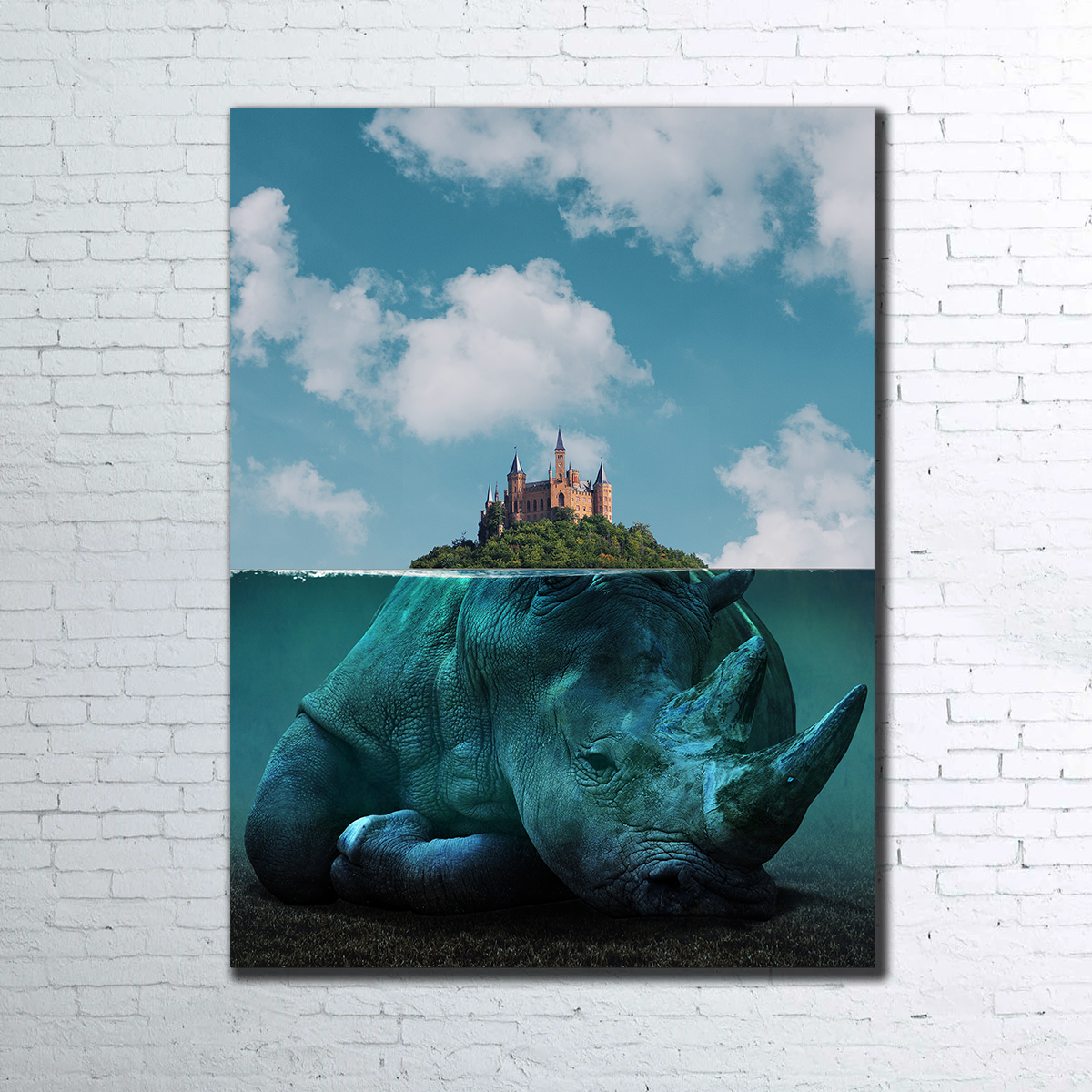 Rhino Island Wall Art