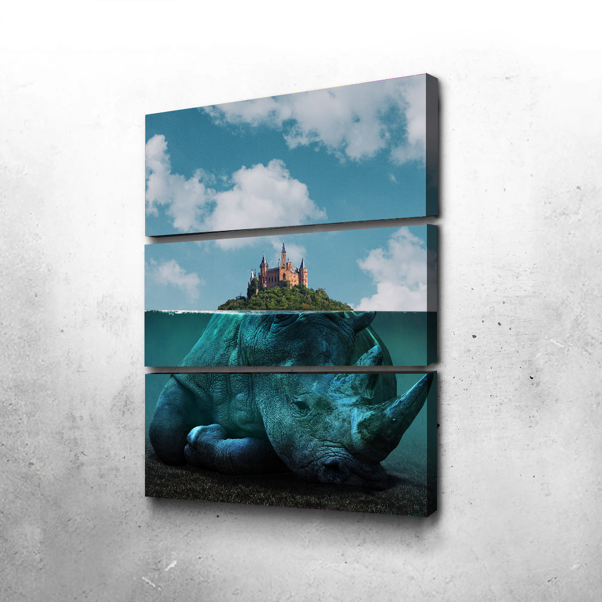 Rhino Island Wall Art