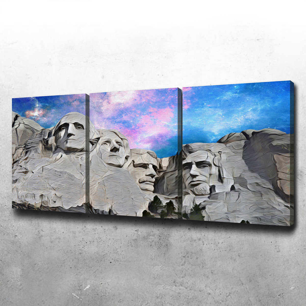 Mount Rushmore Abstract Canvas Set