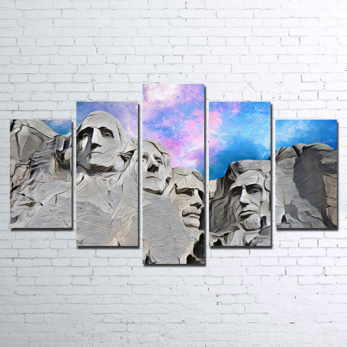 Mount Rushmore Abstract Canvas Set