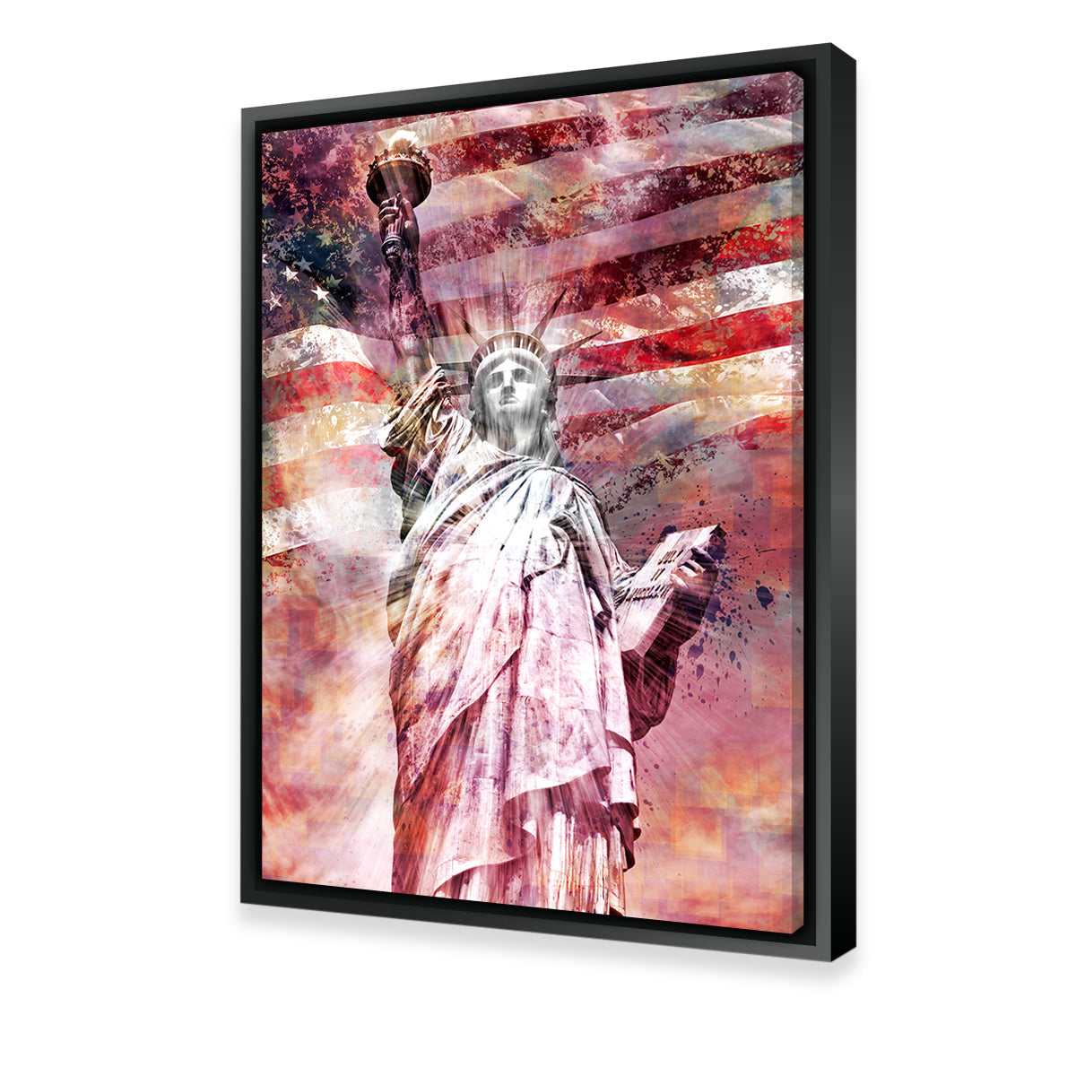 Statue Of Liberty - Red Wall Art