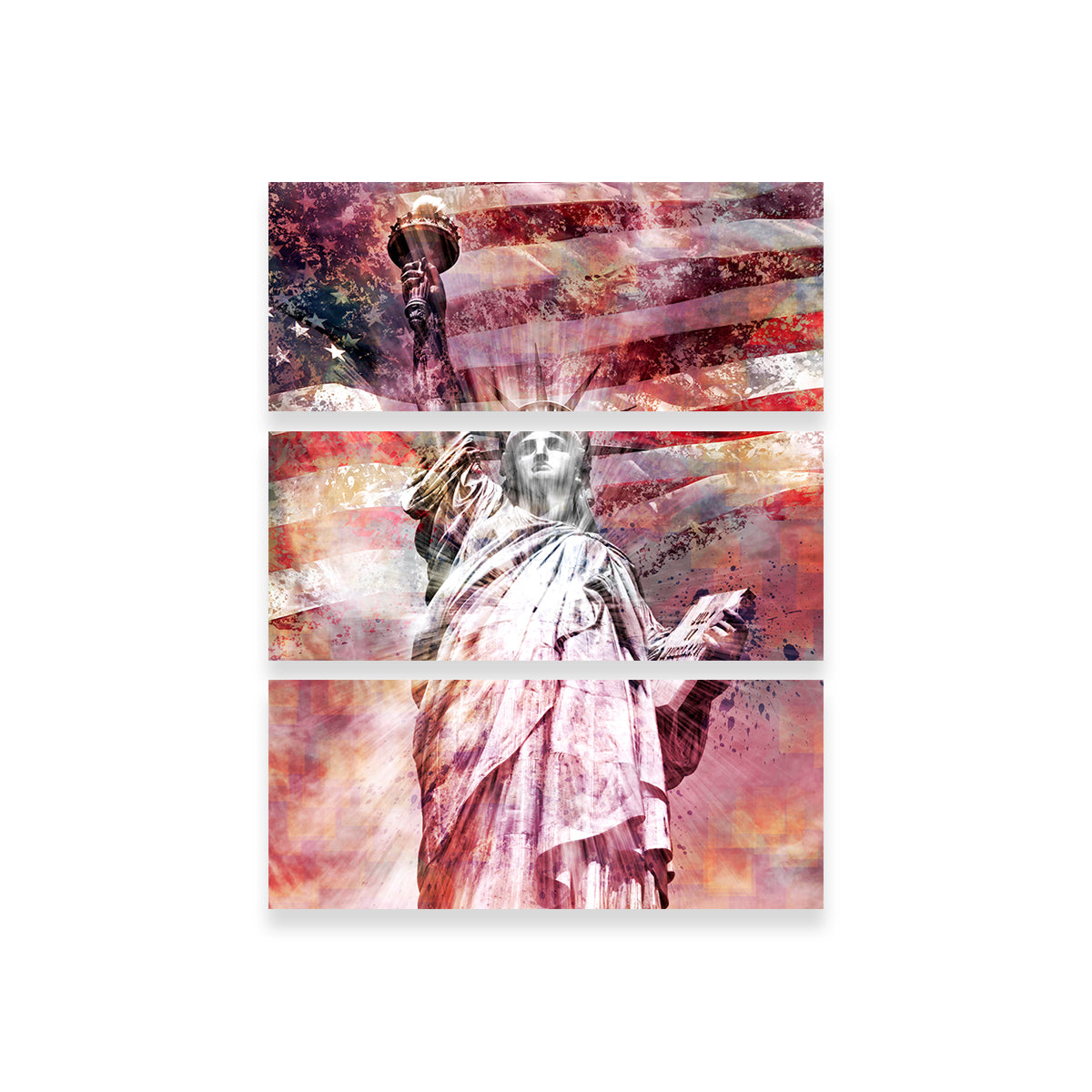 Statue Of Liberty - Red Wall Art