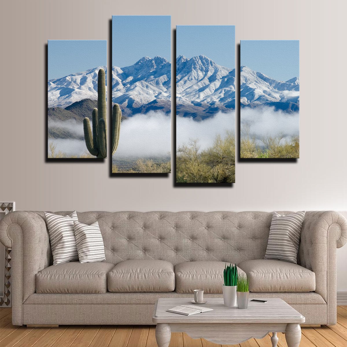 Saguaro and Four Peaks Wall Art