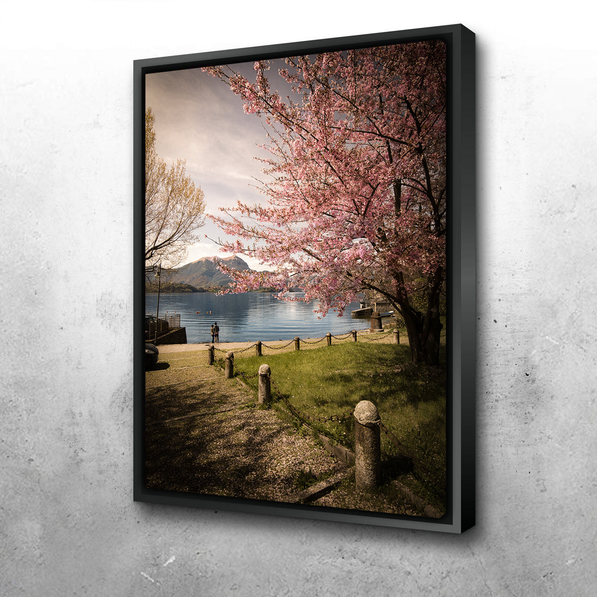 Sakura on Lake Como Wall Art