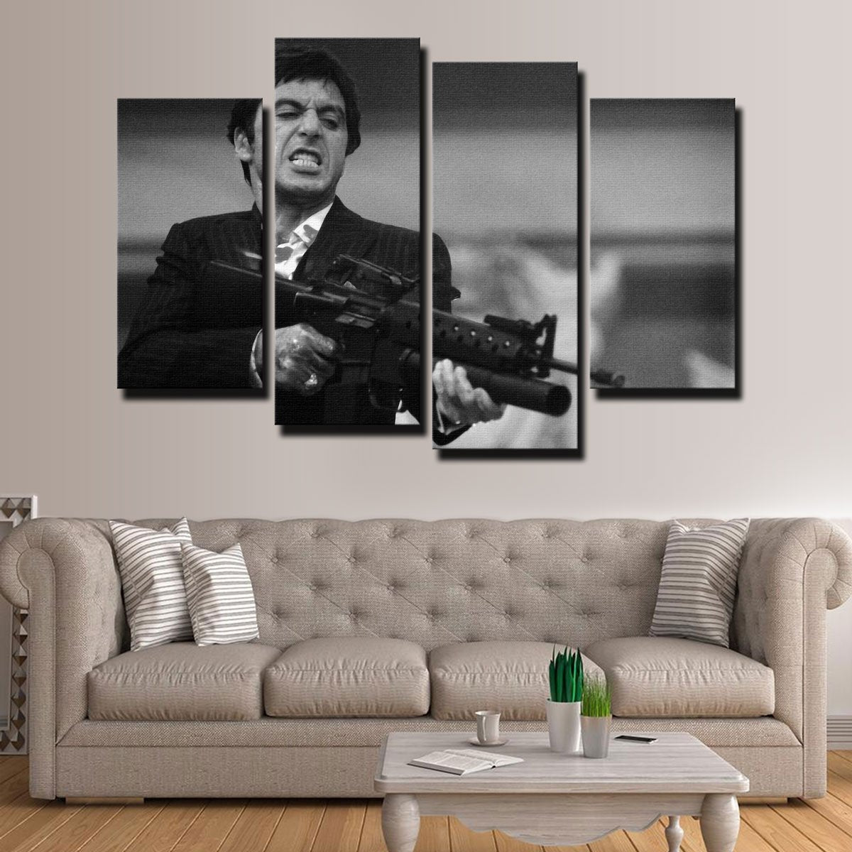 Scarface Black & White Canvas Set