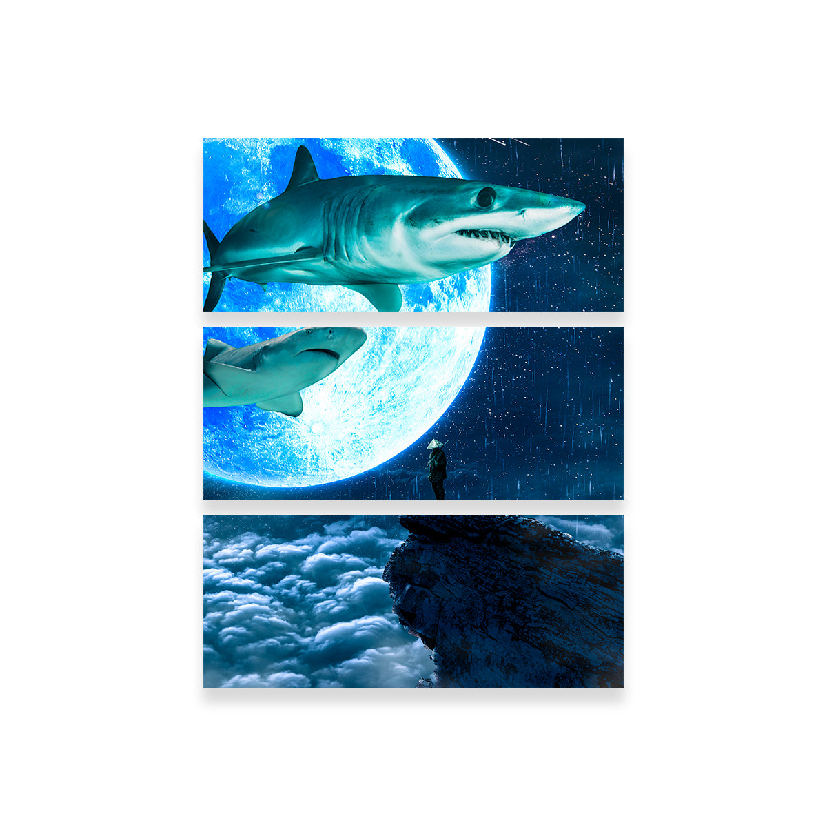 Shark Moon Wall Art