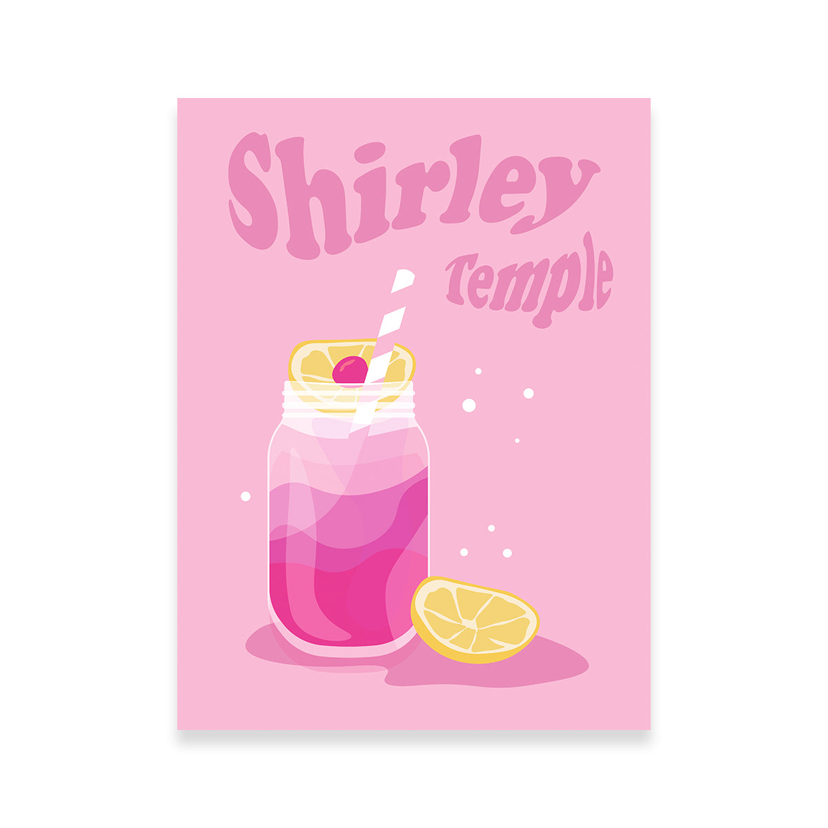 Shirley Temple Pink Wall Art