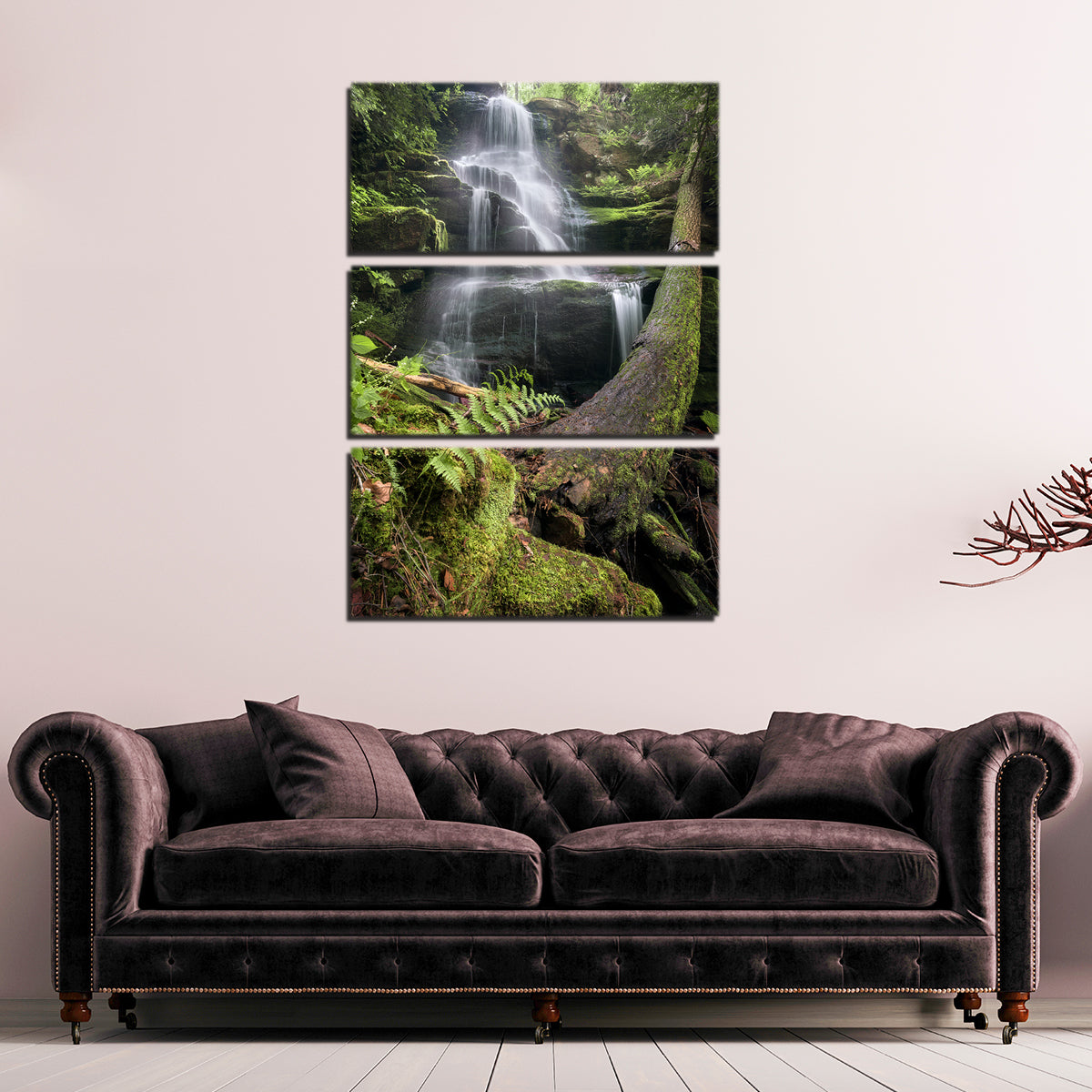 Silver Glow Falls Wall Art