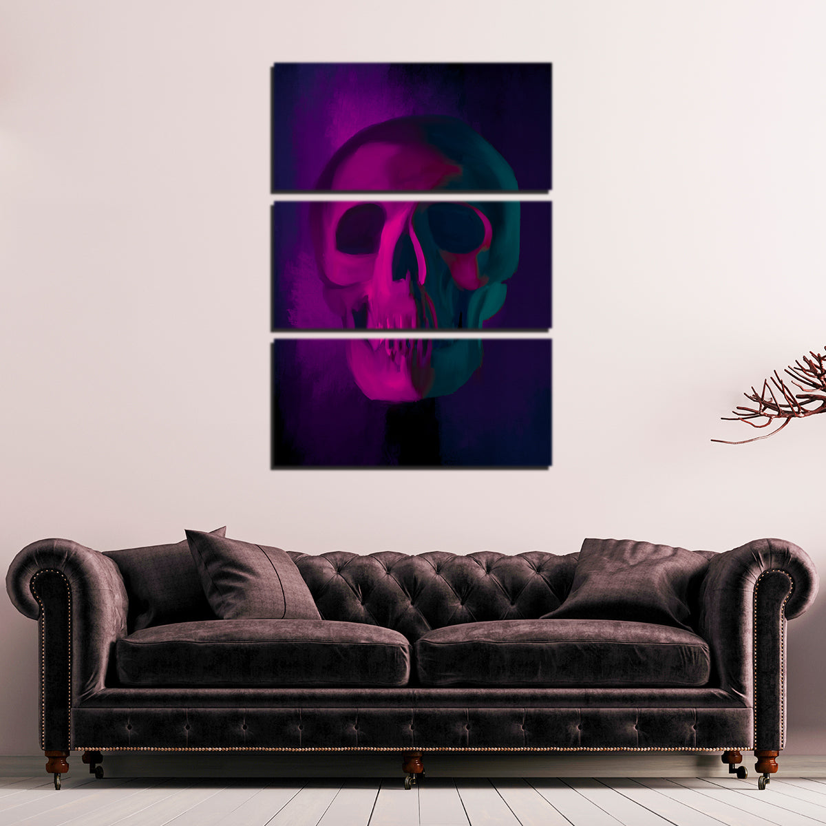 Skull Purple Shade Wall Art