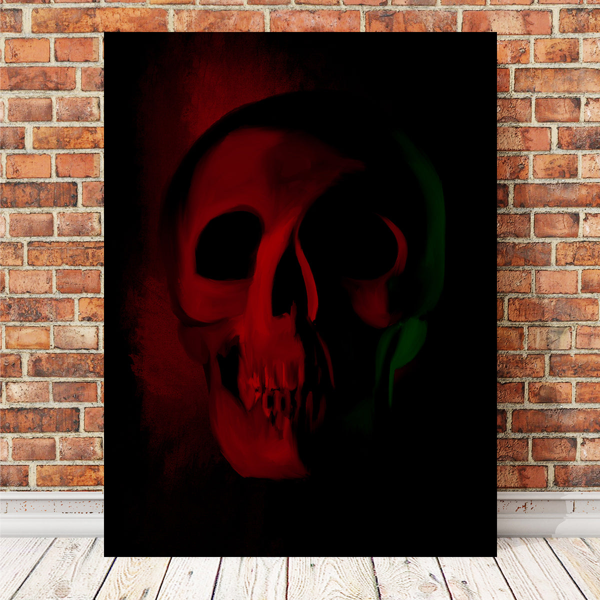 Skull Red Shade Wall Art