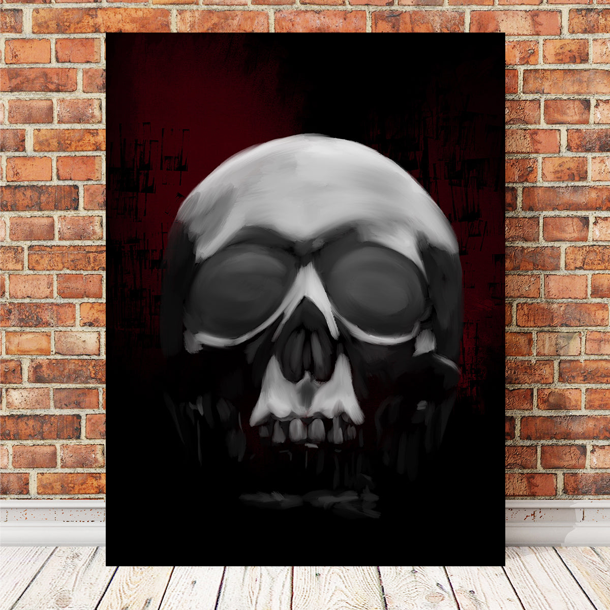 Skull White Wall Art