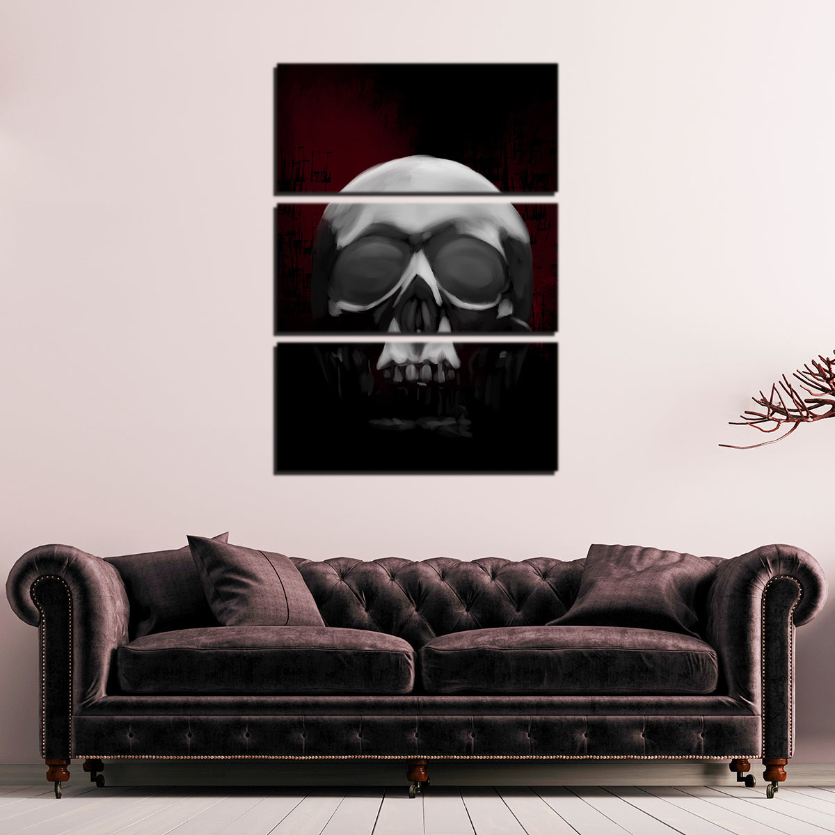 Skull White Wall Art