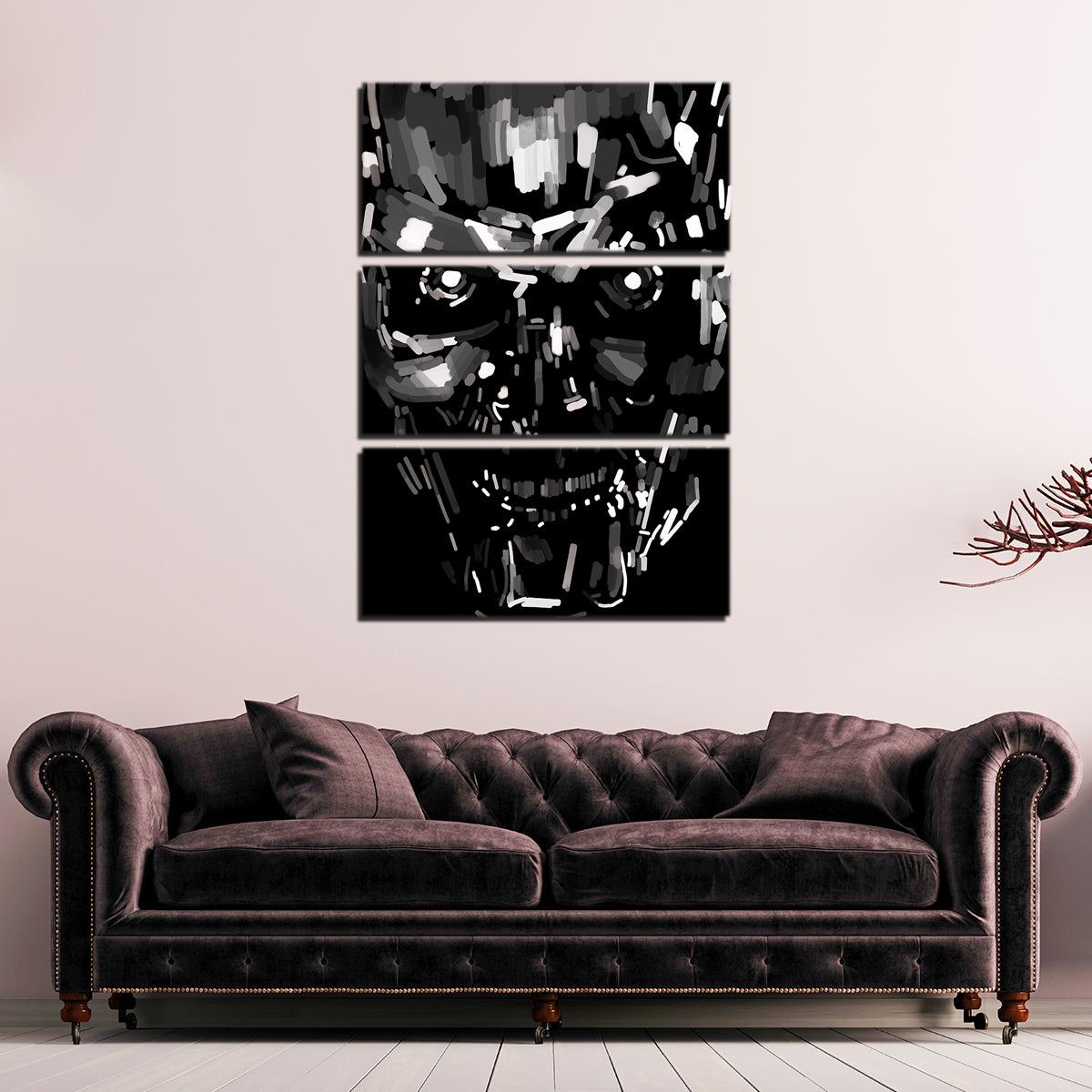 Skull Black And White Wall Art