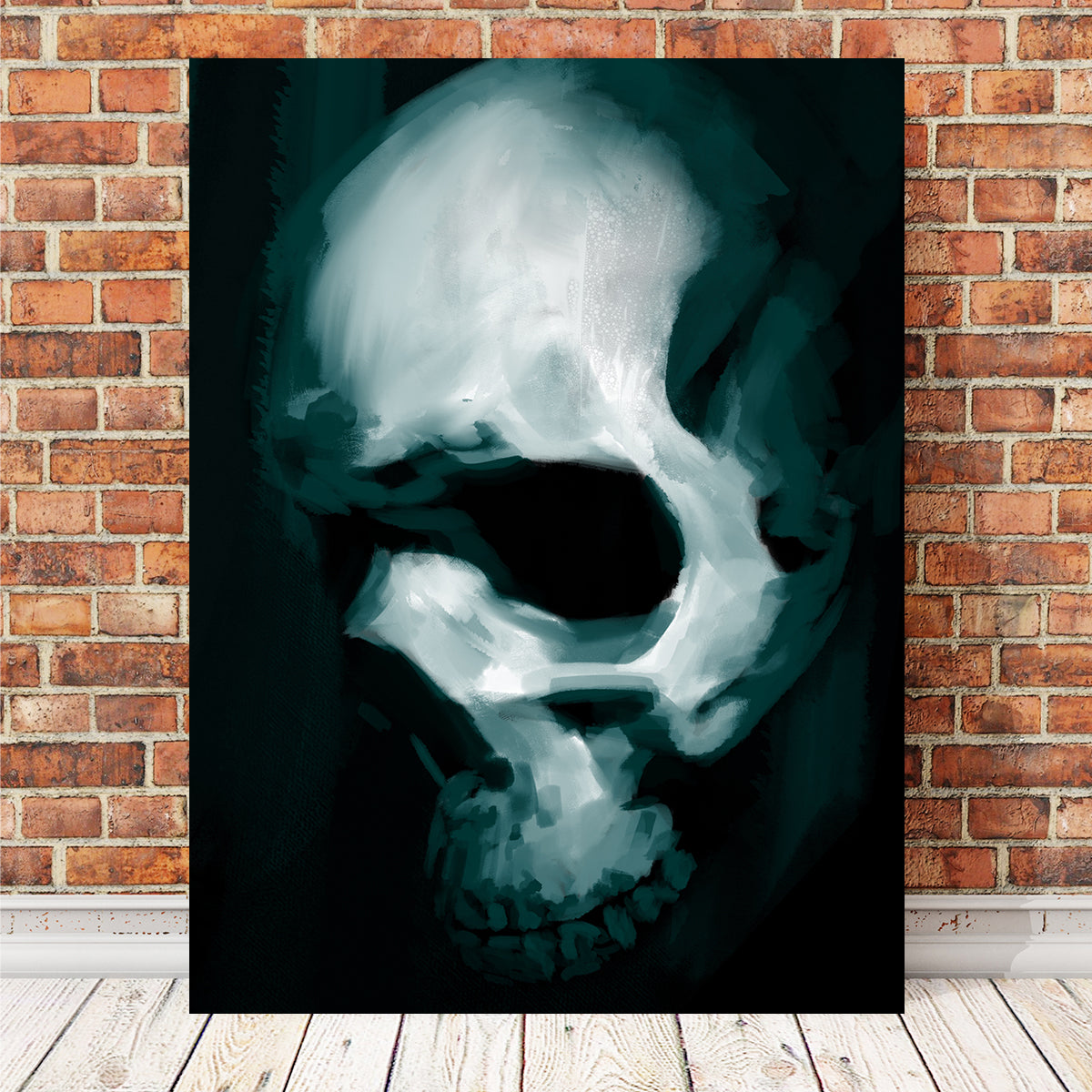 Skull In Profile Wall Art