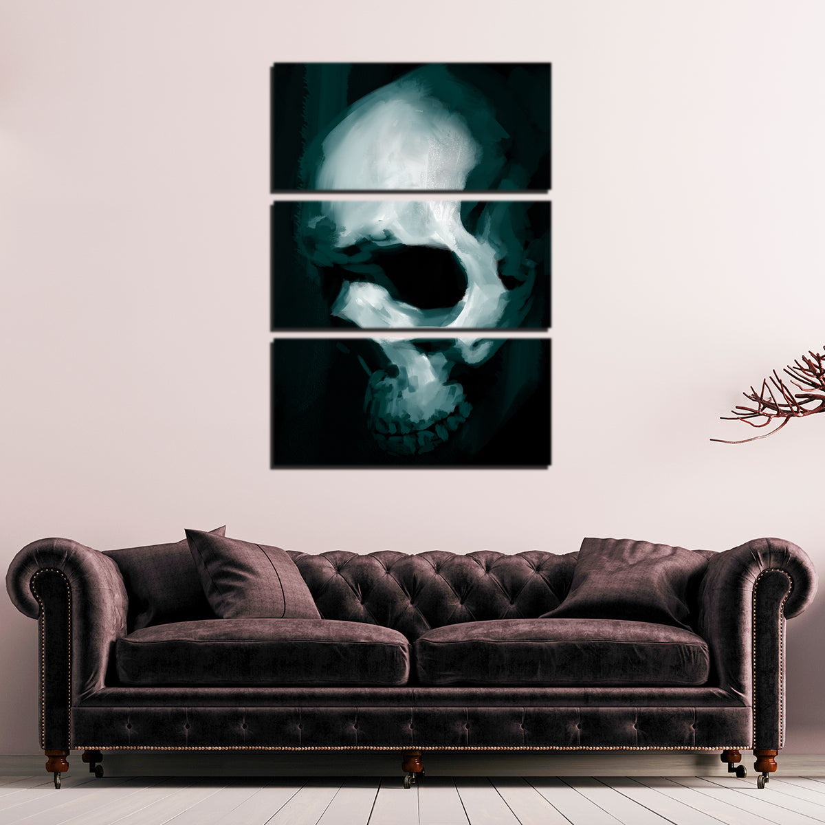 Skull In Profile Wall Art