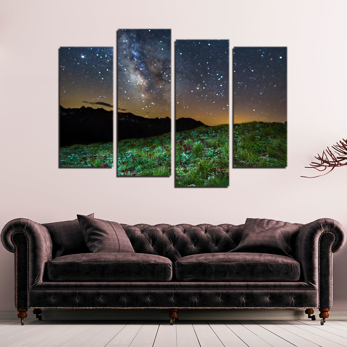 Star Studded Edelweiss and Joubarbe Wall Art
