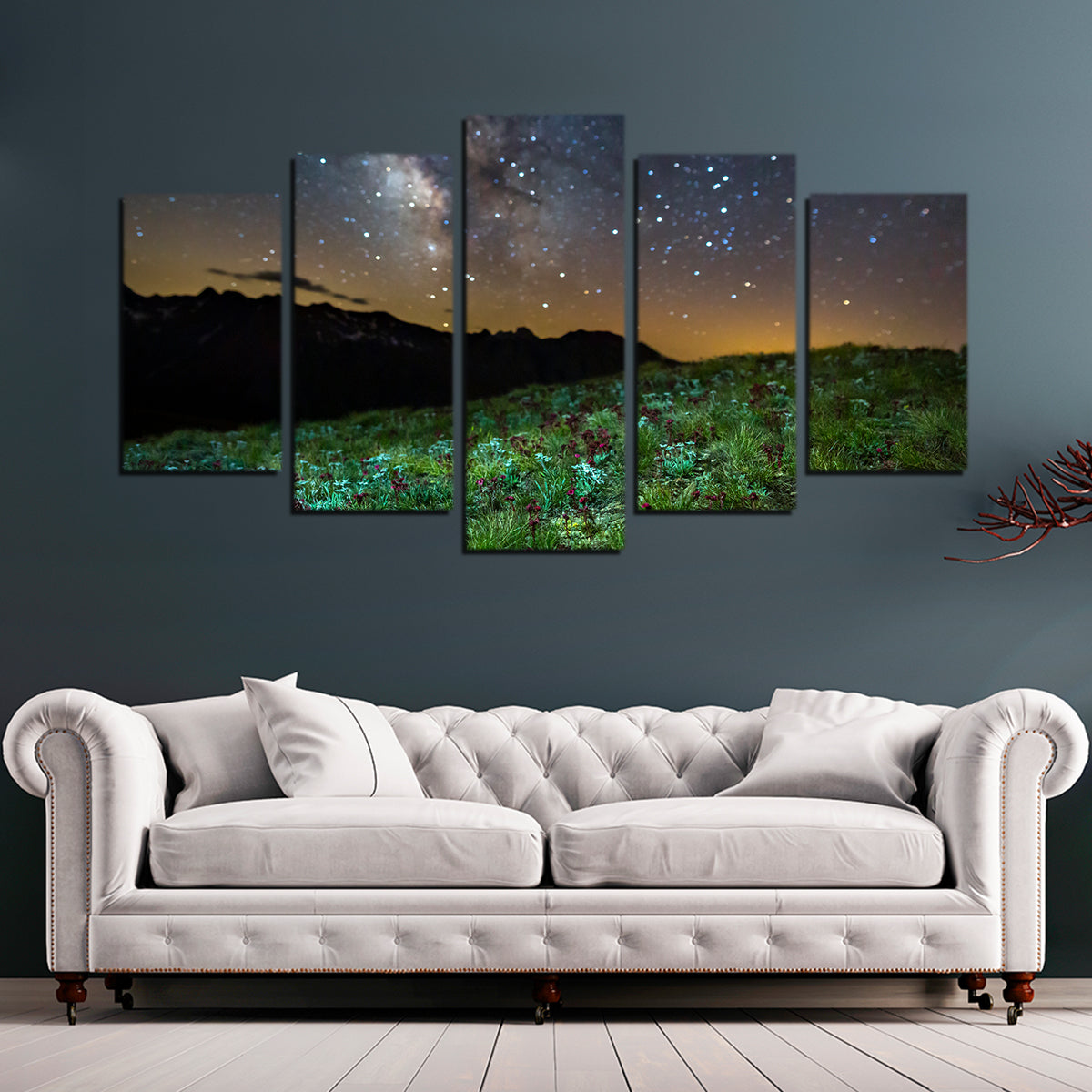 Star Studded Edelweiss and Joubarbe Wall Art