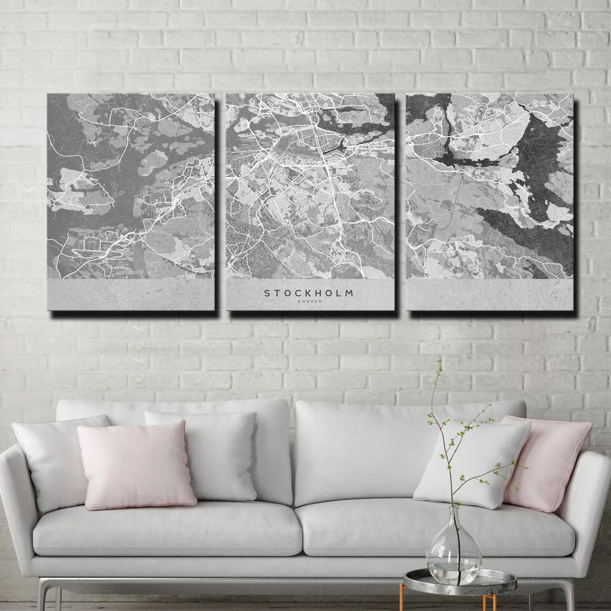 Stockholm Map 2 Wall Art