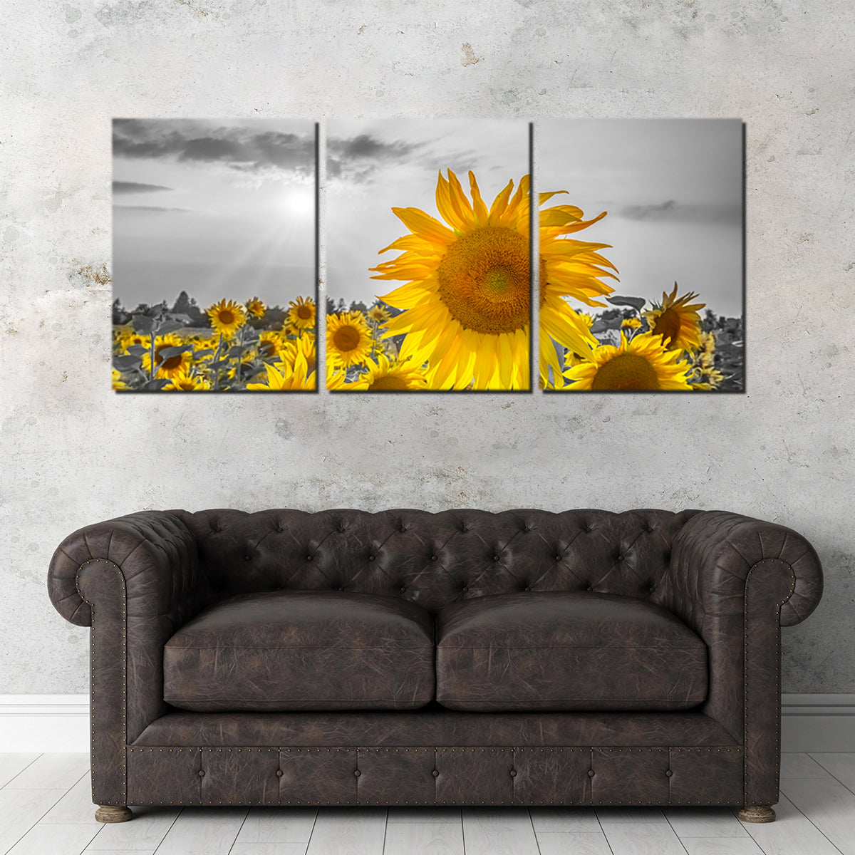 Sunflower Field - Yellow Color Pop Wall Art
