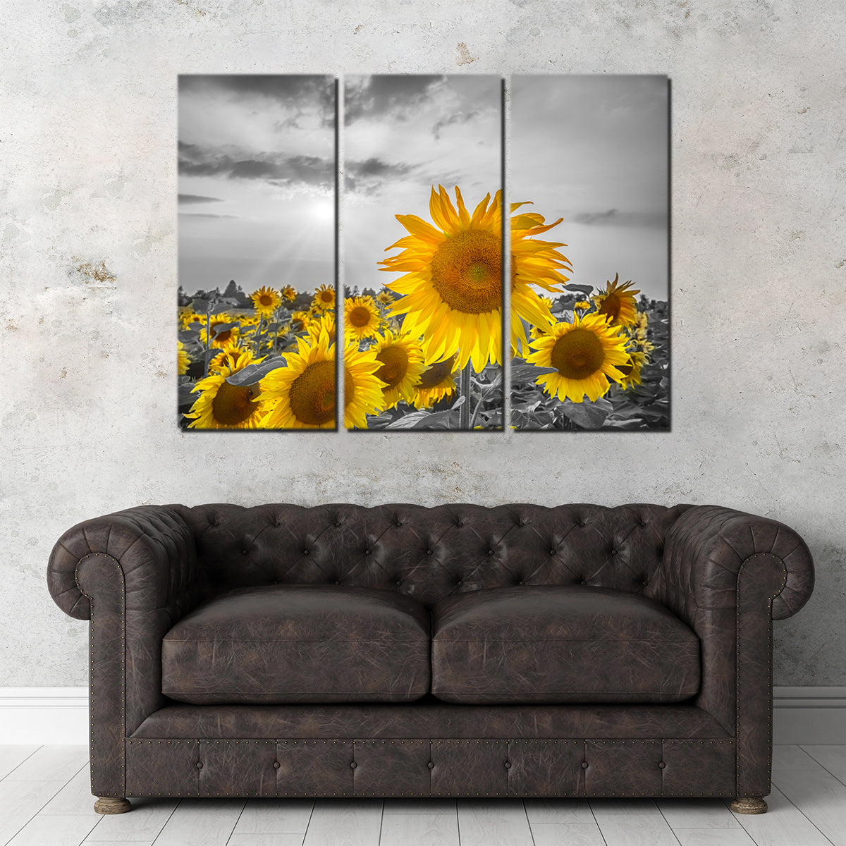 Sunflower Field - Yellow Color Pop Wall Art