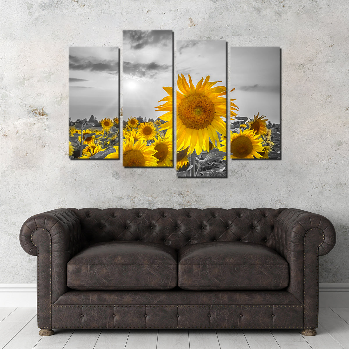 Sunflower Field - Yellow Color Pop Wall Art