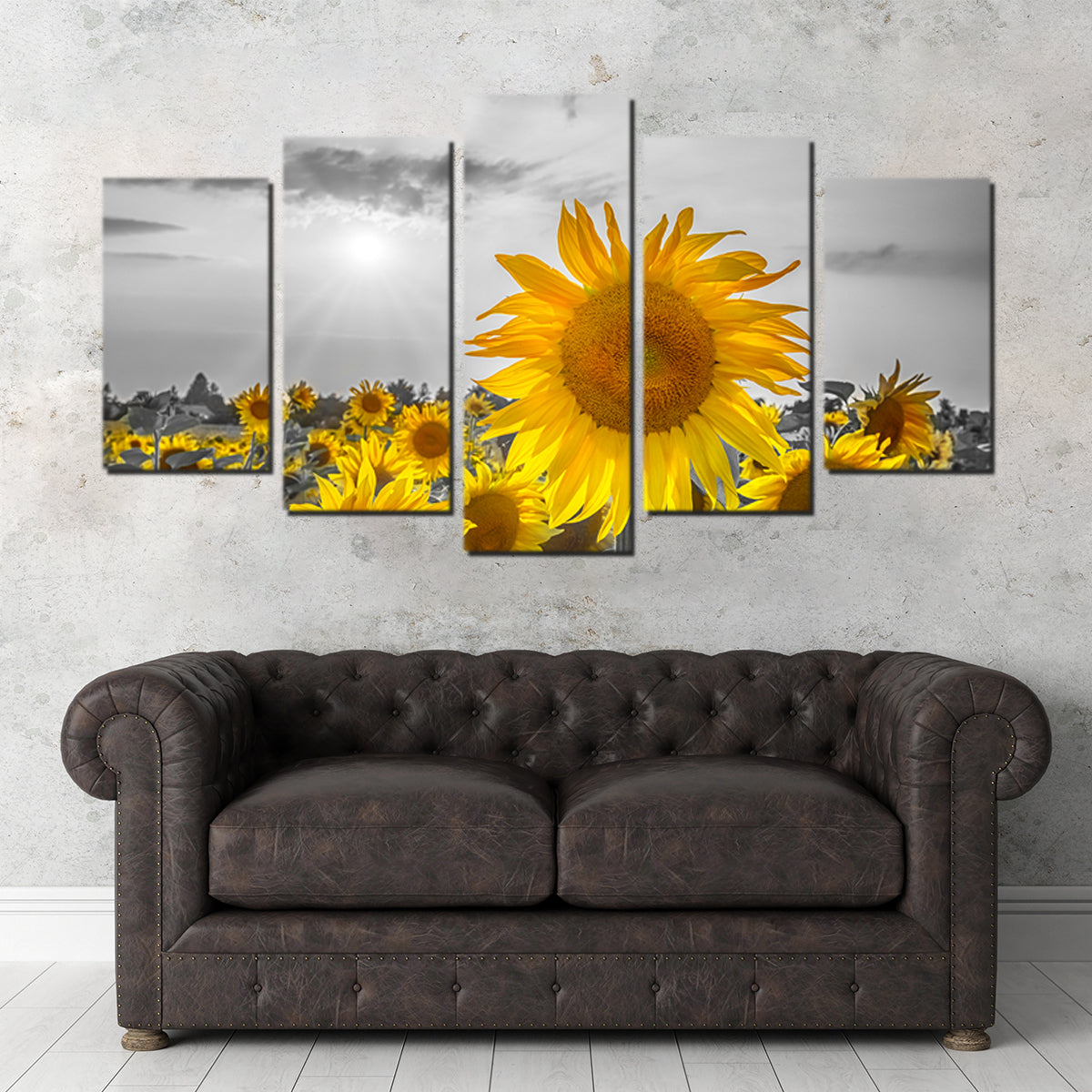 Sunflower Field - Yellow Color Pop Wall Art