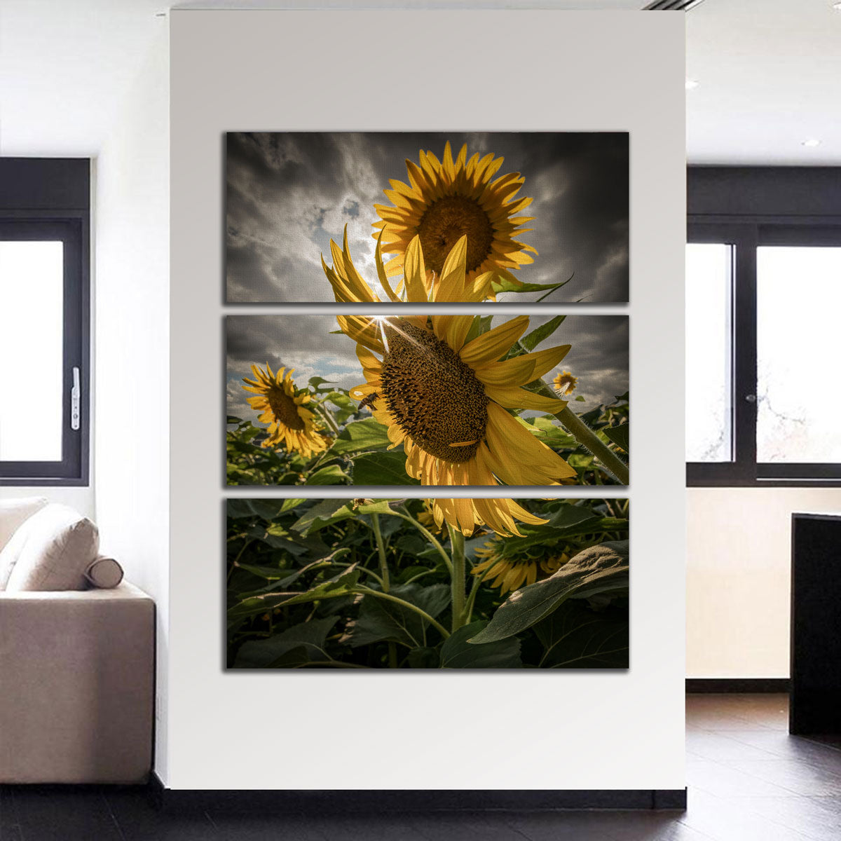 Cloudy Sunflowers Wall Art