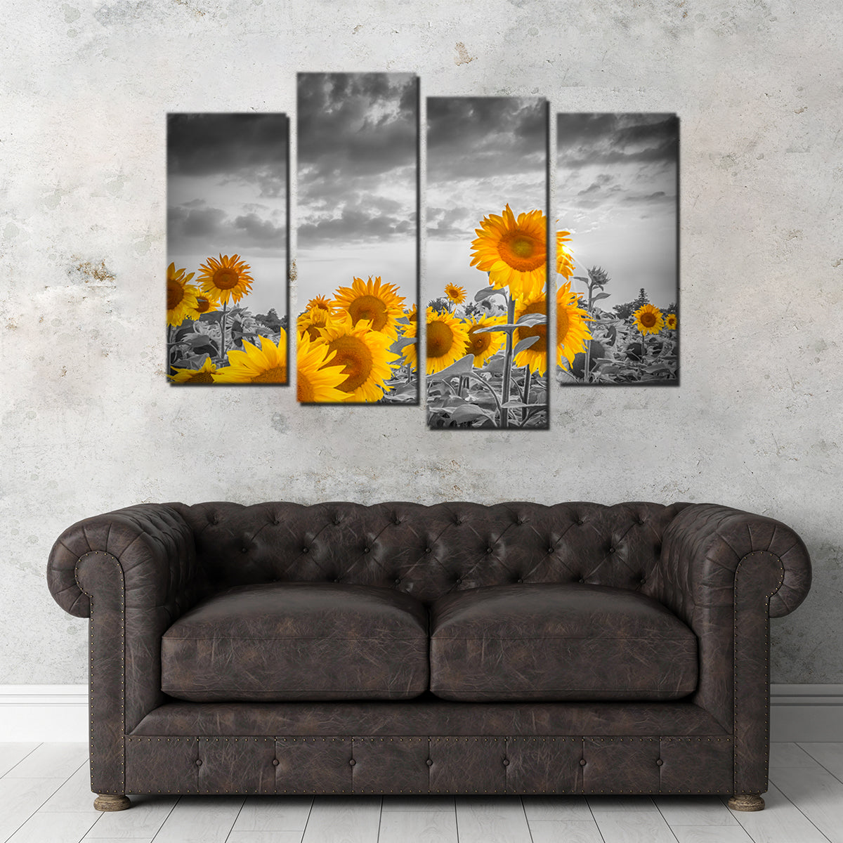 Sunflowers in the Evening Wall Art
