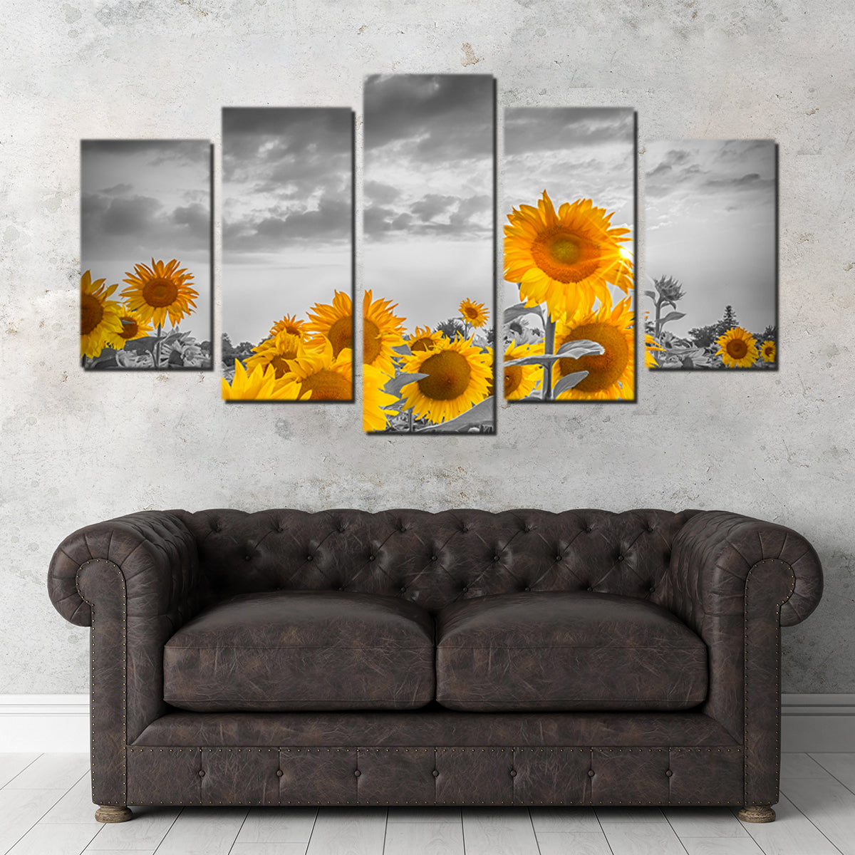 Sunflowers in the Evening Wall Art