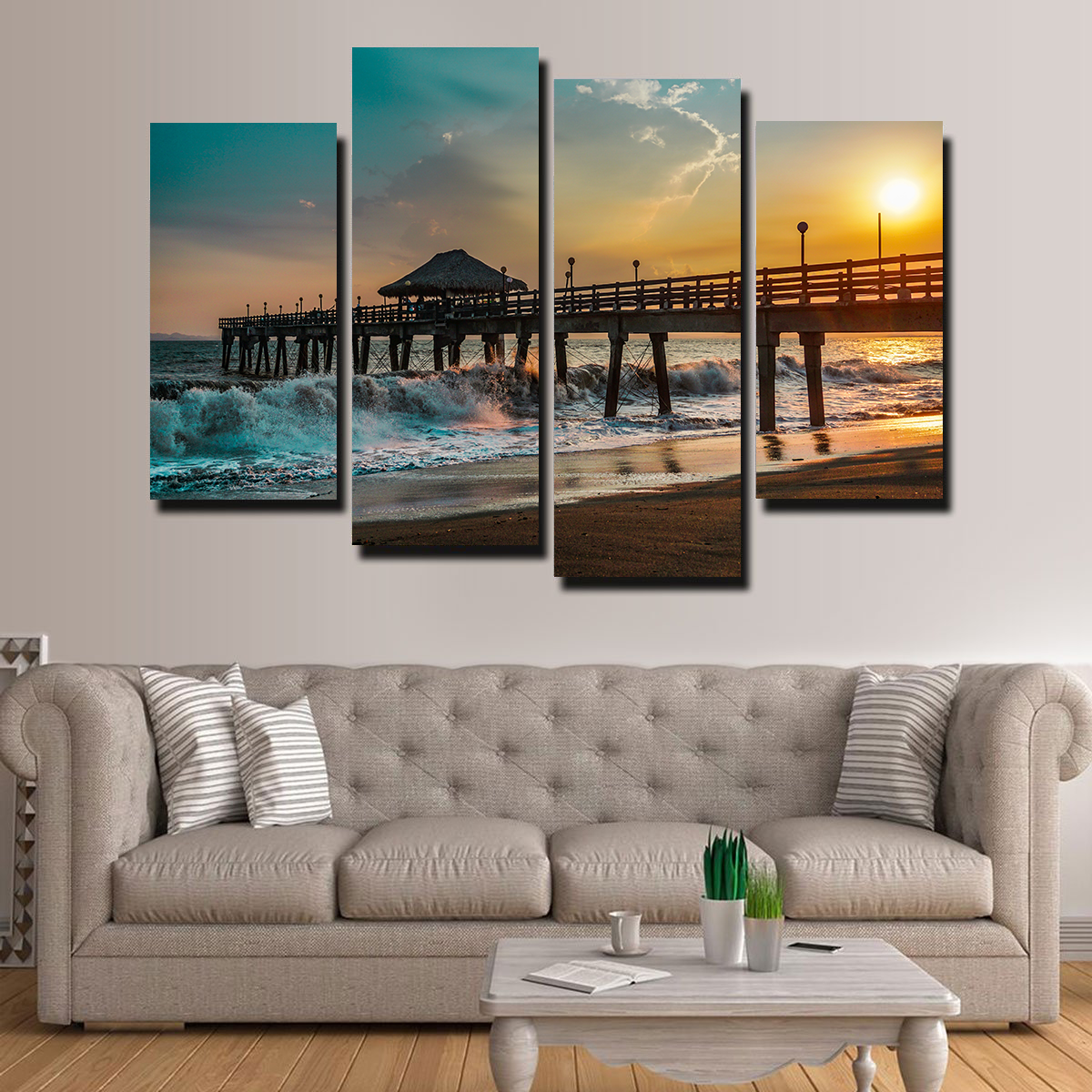 Sunset Pier Wall Art
