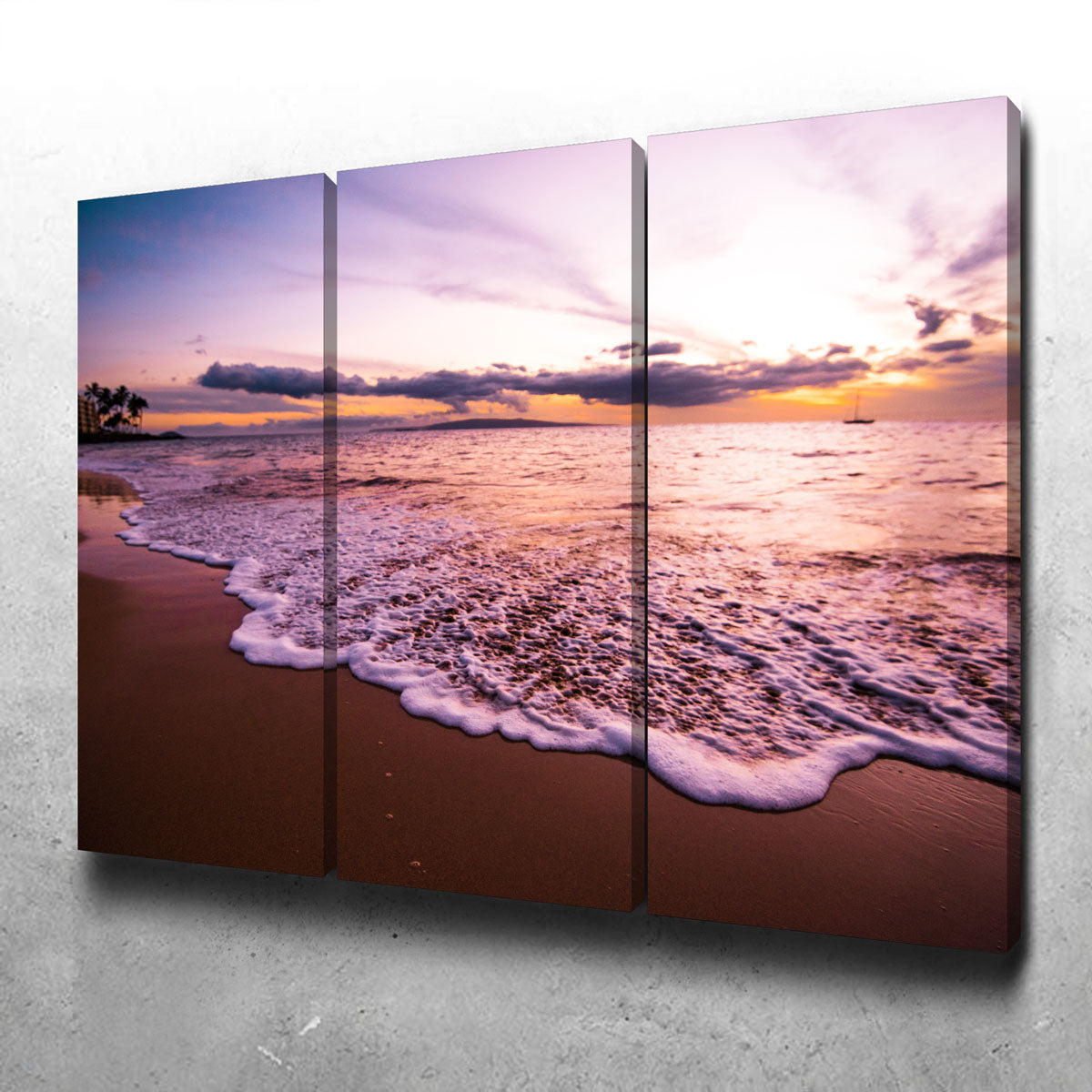 Sunset Waves Wall Art