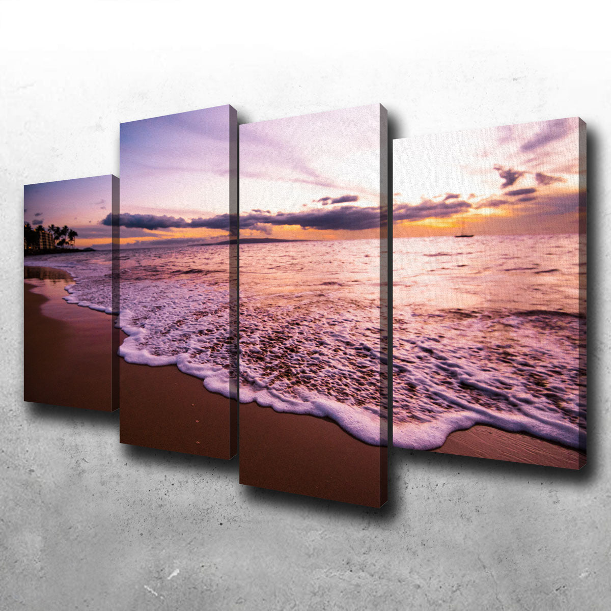 Sunset Waves Wall Art